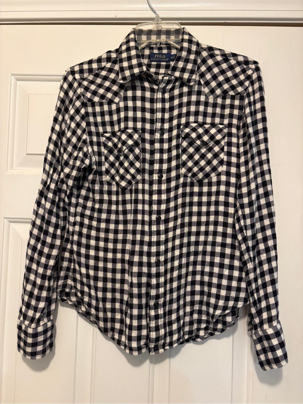 Polo by Ralph Lauren Black and White Gingham Button-Down Shirt